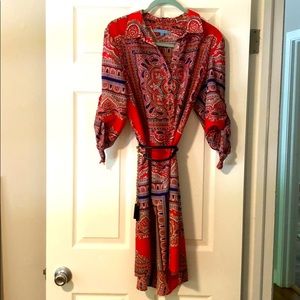 Antonio Melani belted shirt dress, printed